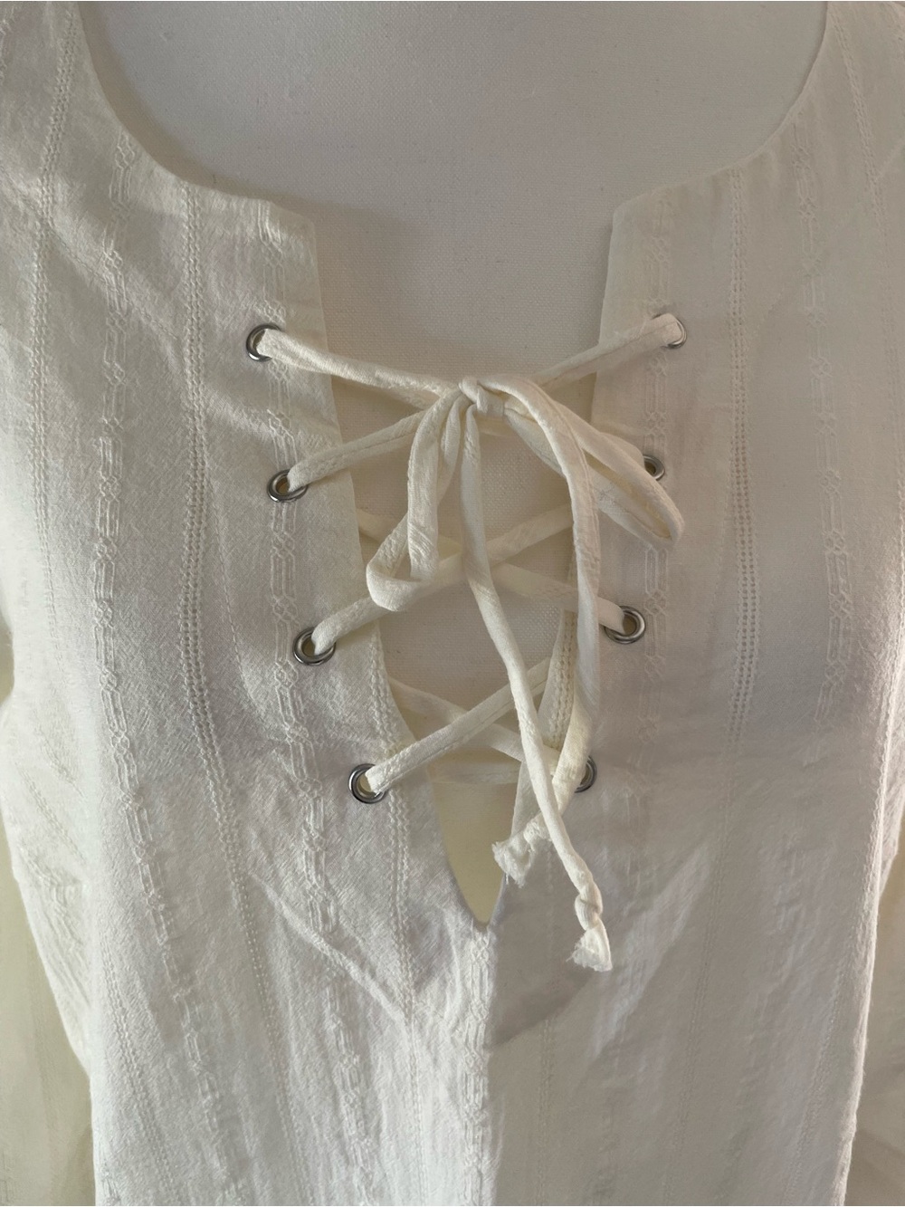 NEW Swim Coverup Cream 100% Cotton Merona Women’s XL - Picture 2 of 10